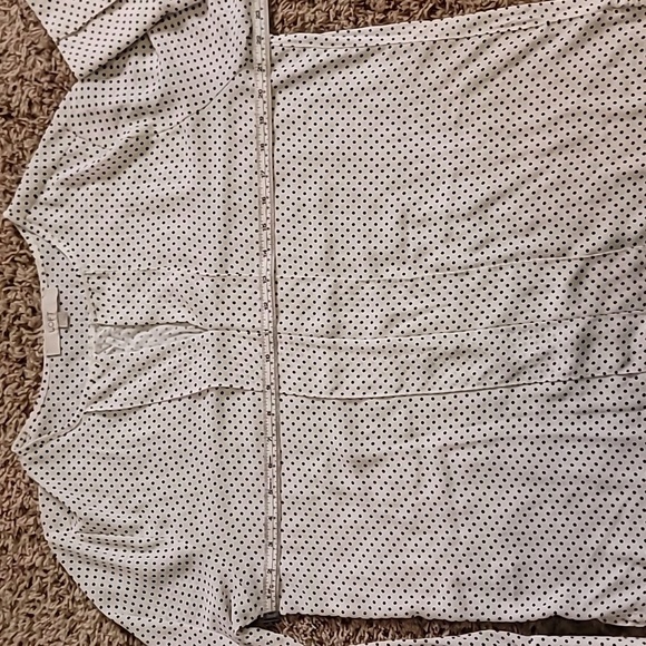 LOFT Polka Dot Print Long Sleeve Blouse Size large - Picture 4 of 4